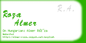 roza almer business card